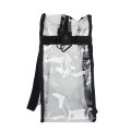 12 X 12 Stadium Security Approved Large Black Plastic All Clear Vinyl PVC Tote Bag with Long Shoulder Strap